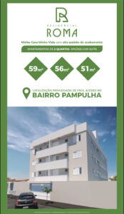 Apartamento bairro Pampulha 
Plantas de 51 à 59m2